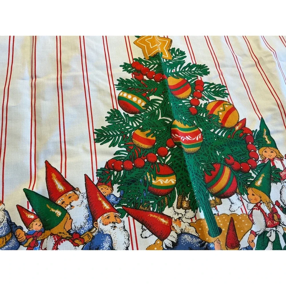 Barth‎ & Dreyfuss Vintage 70s Gnomes Christmas Apron Rien Poortvliet OS NWT